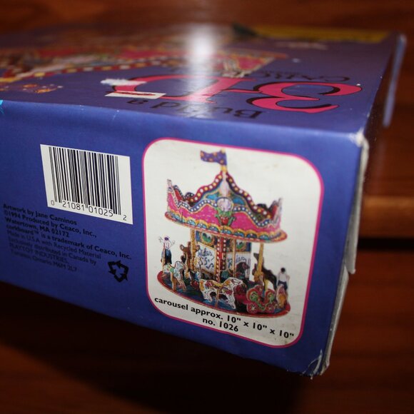 3/$77❤️sealed vintage 1994 Ceaco 3D Puzzle Carousel Horses Two-sided Corkboard - Picture 3 of 6